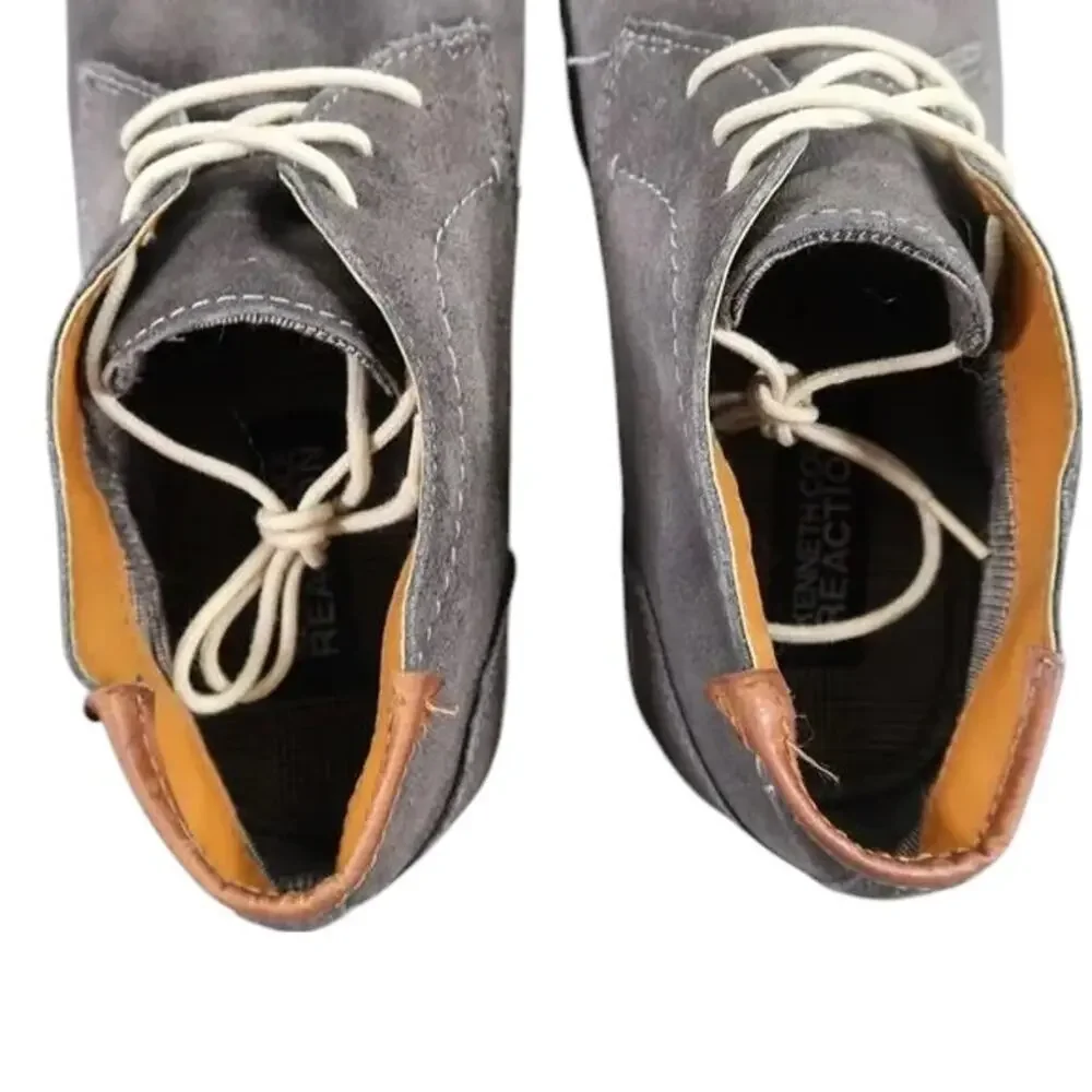 Kenneth Cole Shoes Mens 10 Oxford Desert Boot Classic Suede Dress Comfort Grey